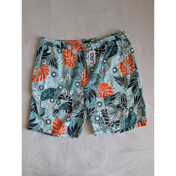 LRG Lifted Research Group Board Shorts Swim Trunks Mens Size 3XL NWT Tropical - Picture 1 of 7